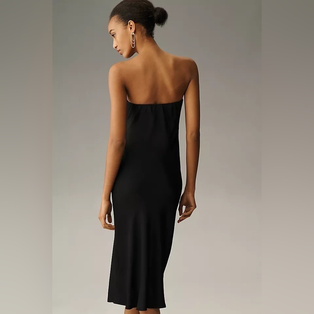 NWT! Anthropologie Black The Tilda Slip Dress: Midi Edition 🔴🦕 - Picture 3 of 4